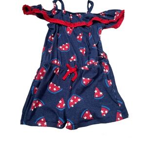 Cat & Jack 4Th of July romper 10/12 girls